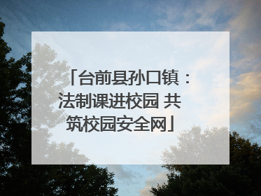 台前县孙口镇：法制课进校园 共筑校园安全网