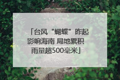 台风“蝴蝶”昨起影响海南 局地累积雨量超500毫米