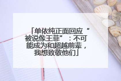 单依纯正面回应“被说像王菲”：不可能成为和超越前辈，我想致敬他们