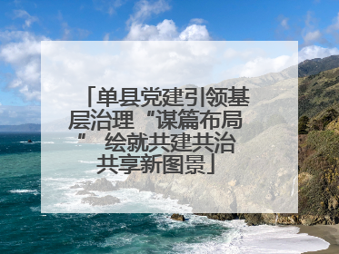 单县党建引领基层治理“谋篇布局” 绘就共建共治共享新图景