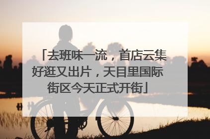 去班味一流，首店云集好逛又出片，天目里国际街区今天正式开街
