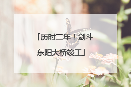 历时三年！剑斗东阳大桥竣工