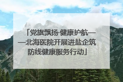 党旗飘扬·健康护航——北海医院开展进盐企筑防线健康服务行动