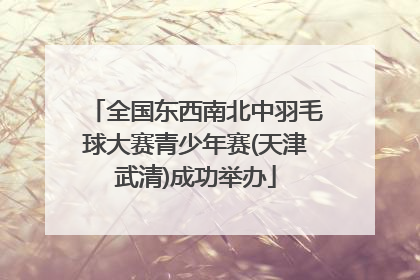 全国东西南北中羽毛球大赛青少年赛(天津武清)成功举办