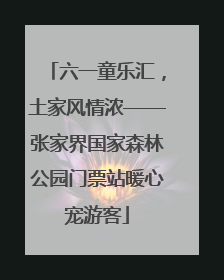 六一童乐汇，土家风情浓——张家界国家森林公园门票站暖心宠游客