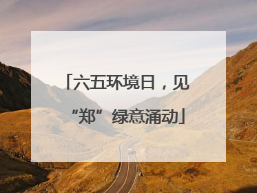 六五环境日，见“郑”绿意涌动