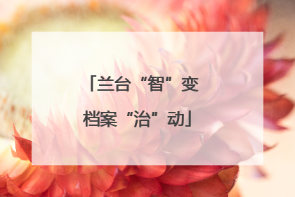 兰台“智”变 档案“治”动