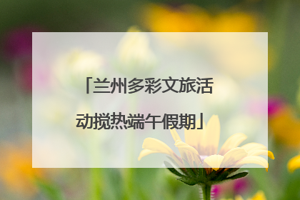 兰州多彩文旅活动搅热端午假期