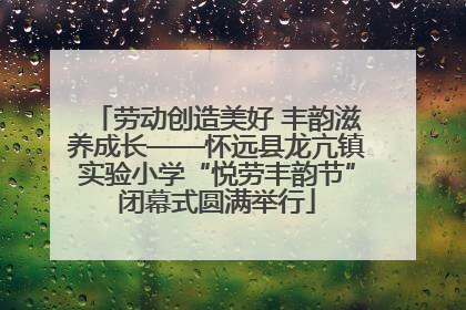 劳动创造美好 丰韵滋养成长——怀远县龙亢镇实验小学“悦劳丰韵节”闭幕式圆满举行