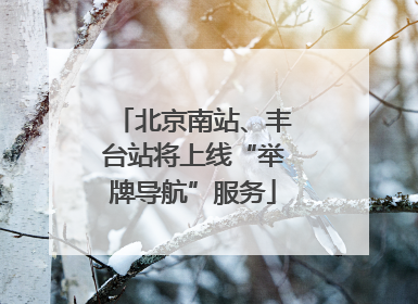 北京南站、丰台站将上线“举牌导航”服务