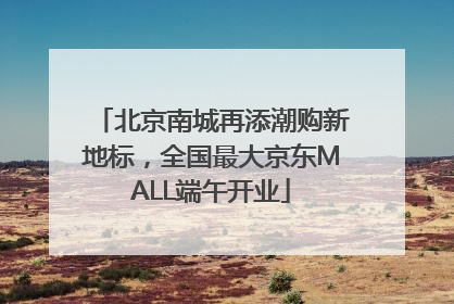 北京南城再添潮购新地标，全国最大京东MALL端午开业