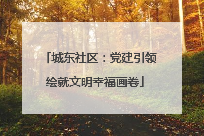 城东社区：党建引领绘就文明幸福画卷