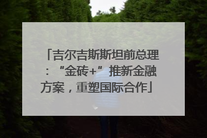 吉尔吉斯斯坦前总理：“金砖+”推新金融方案，重塑国际合作