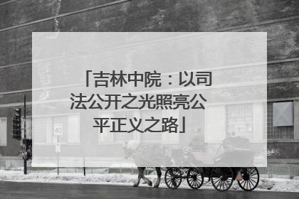 吉林中院：以司法公开之光照亮公平正义之路