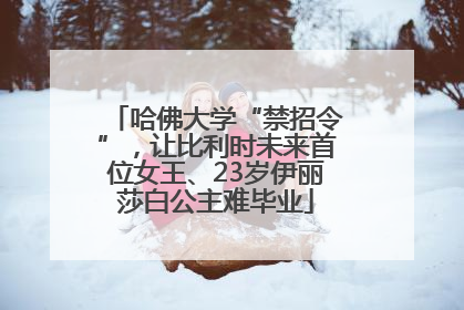 哈佛大学“禁招令”，让比利时未来首位女王、23岁伊丽莎白公主难毕业