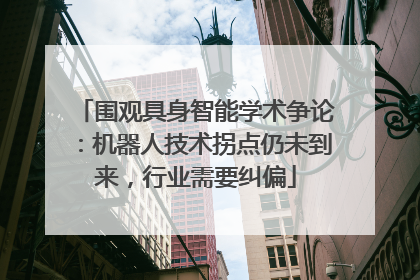 围观具身智能学术争论：机器人技术拐点仍未到来，行业需要纠偏