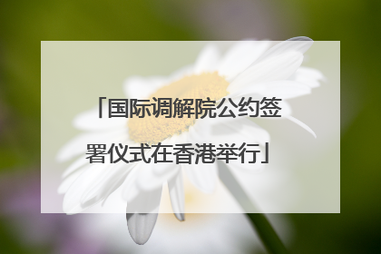 国际调解院公约签署仪式在香港举行