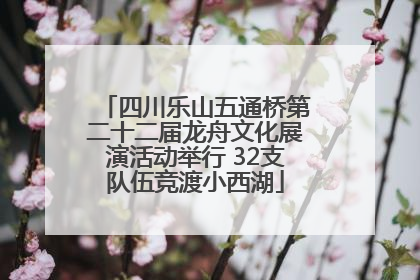四川乐山五通桥第二十二届龙舟文化展演活动举行 32支队伍竞渡小西湖