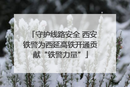 守护线路安全 西安铁警为西延高铁开通贡献“铁警力量”