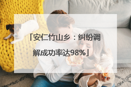 安仁竹山乡：纠纷调解成功率达98%