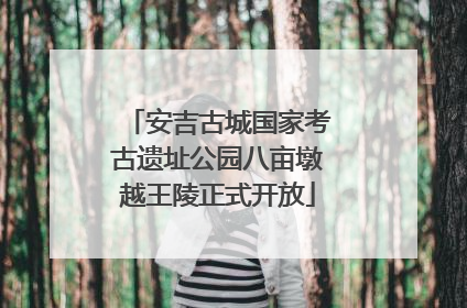 安吉古城国家考古遗址公园八亩墩越王陵正式开放
