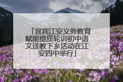宜宾江安义务教育赋能提质轮训初中语文送教下乡活动在江安四中举行