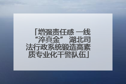 增强责任感 一线“淬真金” 湖北司法行政系统锻造高素质专业化干警队伍