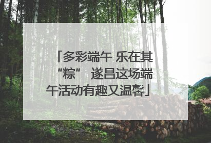 多彩端午 乐在其“粽” 遂昌这场端午活动有趣又温馨