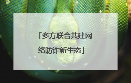 多方联合共建网络防诈新生态
