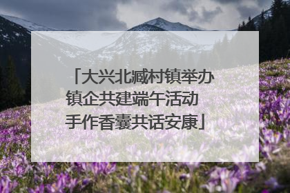 大兴北臧村镇举办镇企共建端午活动 手作香囊共话安康