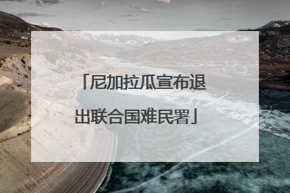 尼加拉瓜宣布退出联合国难民署