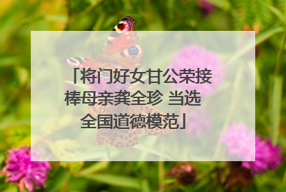 将门好女甘公荣接棒母亲龚全珍 当选全国道德模范