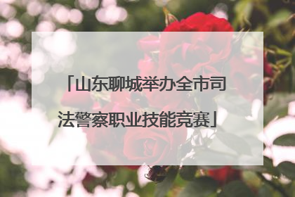 山东聊城举办全市司法警察职业技能竞赛