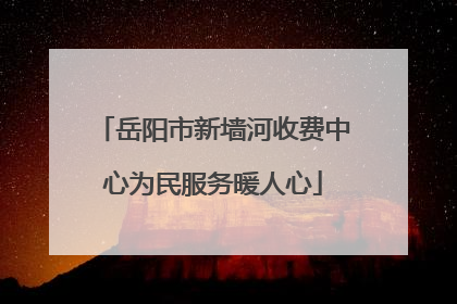 岳阳市新墙河收费中心为民服务暖人心