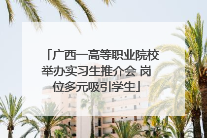 广西一高等职业院校举办实习生推介会 岗位多元吸引学生