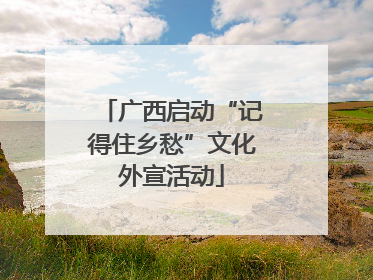 广西启动“记得住乡愁”文化外宣活动