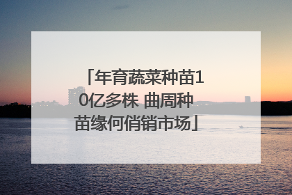 年育蔬菜种苗10亿多株 曲周种苗缘何俏销市场