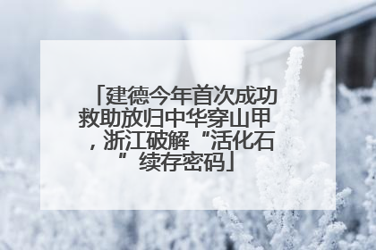 建德今年首次成功救助放归中华穿山甲，浙江破解“活化石”续存密码