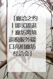 廊洽之约丨即买即退！廊坊离境退税服务端口亮相廊坊经洽会
