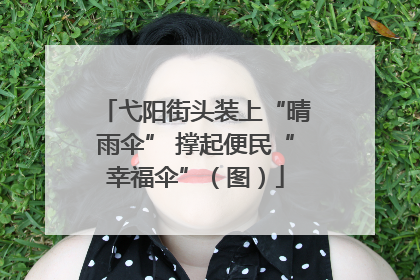 弋阳街头装上“晴雨伞” 撑起便民“幸福伞”（图）