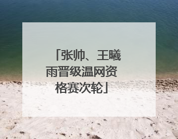 张帅、王曦雨晋级温网资格赛次轮