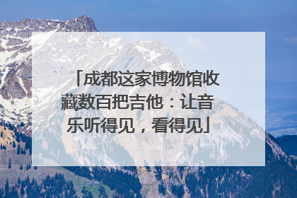 成都这家博物馆收藏数百把吉他：让音乐听得见，看得见