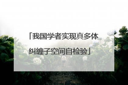 我国学者实现真多体纠缠子空间自检验