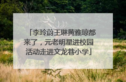 李玲蔚王琳黄雅琼都来了，元老明星进校园活动走进文龙巷小学