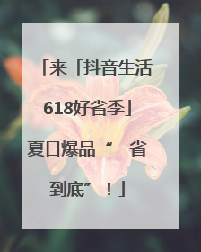 来「抖音生活618好省季」夏日爆品“一省到底”！