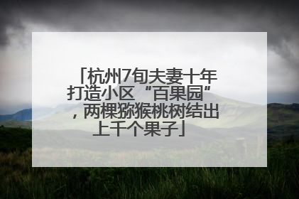 杭州7旬夫妻十年打造小区“百果园”，两棵猕猴桃树结出上千个果子