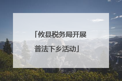攸县税务局开展普法下乡活动