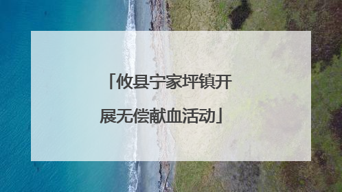 攸县宁家坪镇开展无偿献血活动