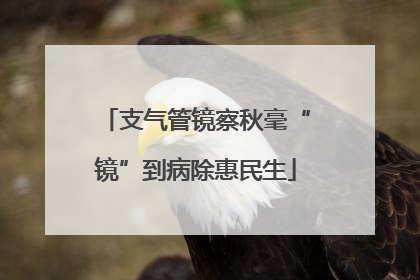 支气管镜察秋毫“镜”到病除惠民生