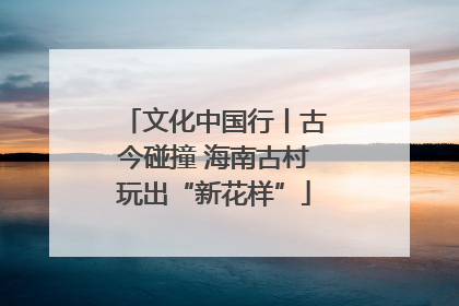 文化中国行丨古今碰撞 海南古村玩出“新花样”